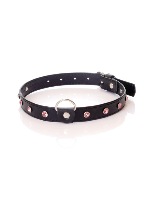 Fetish B - Series Collar - 2 cm pink crystal