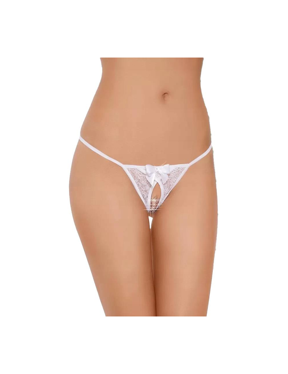 Białe stringi G-string SoftLine Collection 2427 S/L