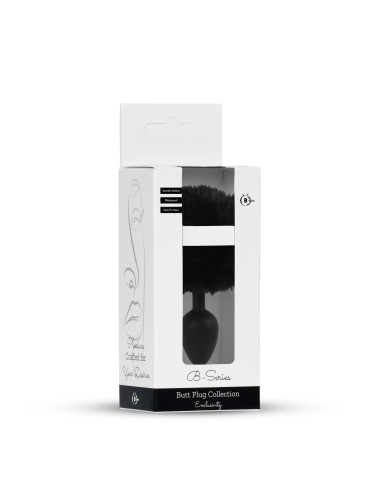 Plug-Jewellery Silicon PLUG - Bunny Tail - Black
