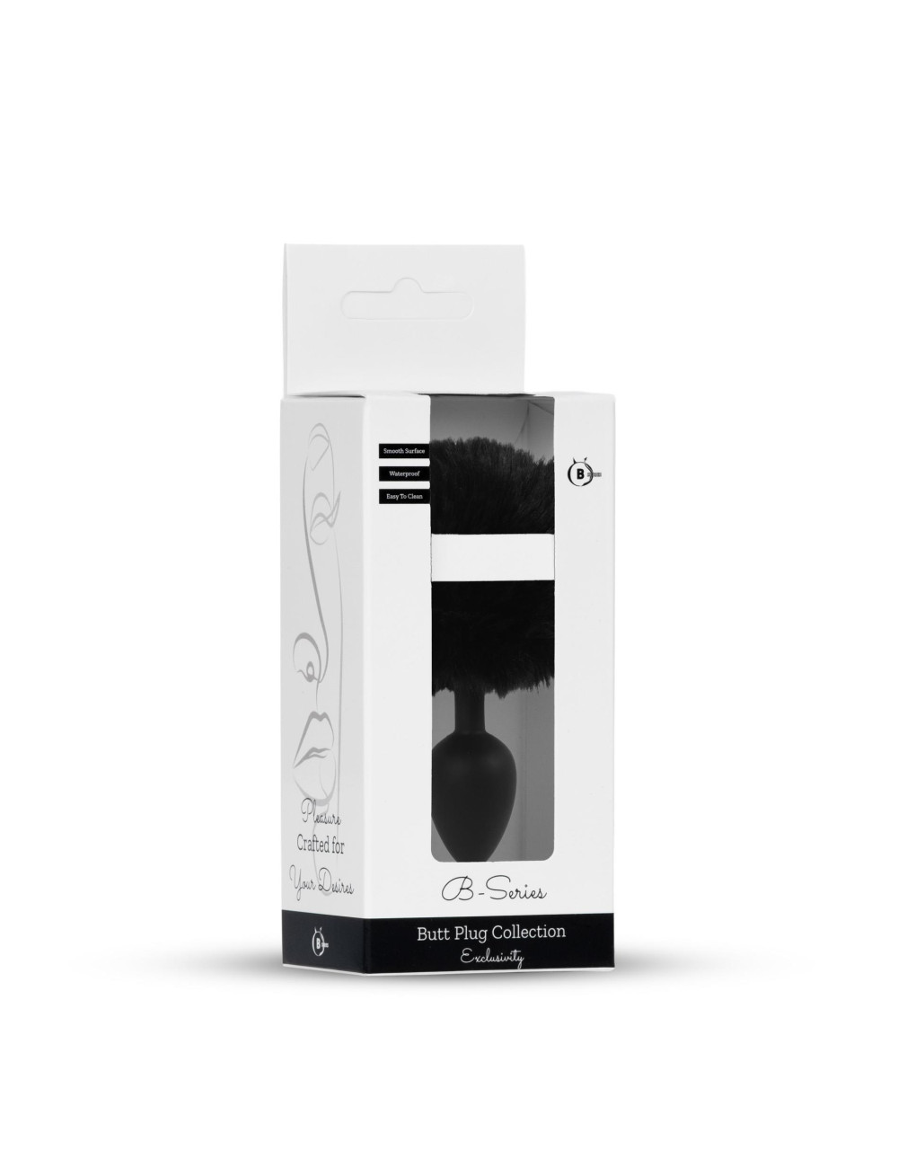 Plug-Jewellery Silicon PLUG - Bunny Tail - Black