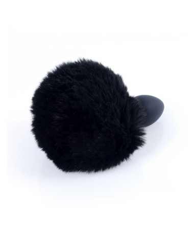 Plug-Jewellery Silicon PLUG - Bunny Tail - Black