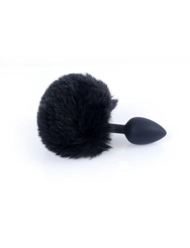 Plug-Jewellery Silicon PLUG - Bunny Tail - Black