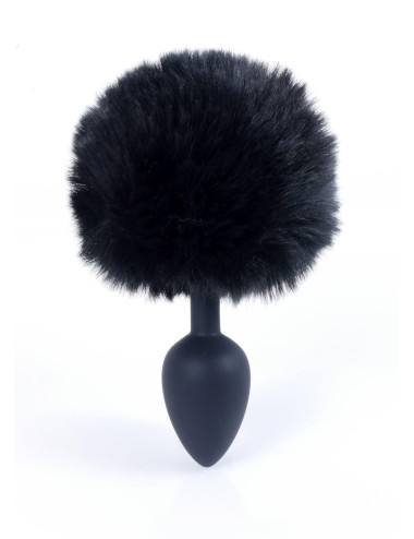 Plug-Jewellery Silicon PLUG - Bunny Tail - Black