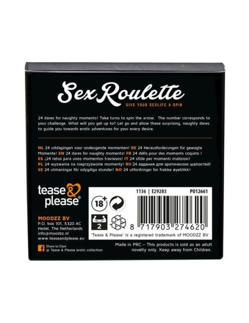 Tease & Please - Gra erotyczna Sex Roulette Naughty Play