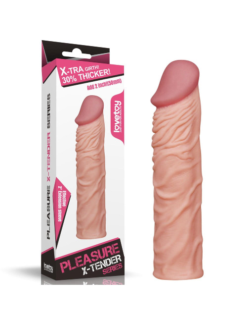 Lovetoy Add 2 Pleasure X Tender – Nakładka na penis w kolorze cielistym