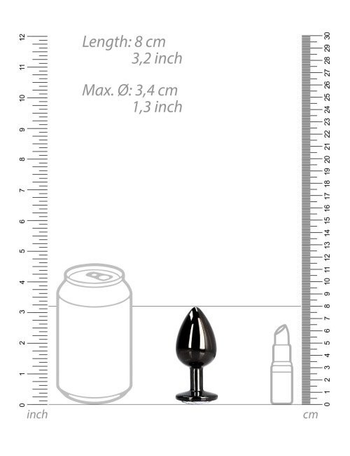 Round Gem Butt Plug - Medium