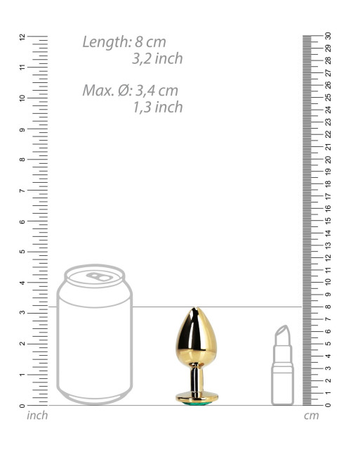 Round Gem Butt Plug - Medium