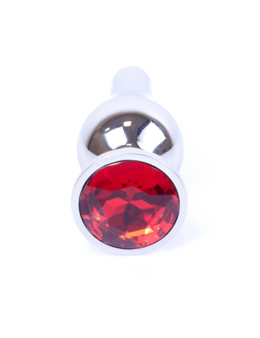 Plug-Jewellery Silver BUTT PLUG- Red