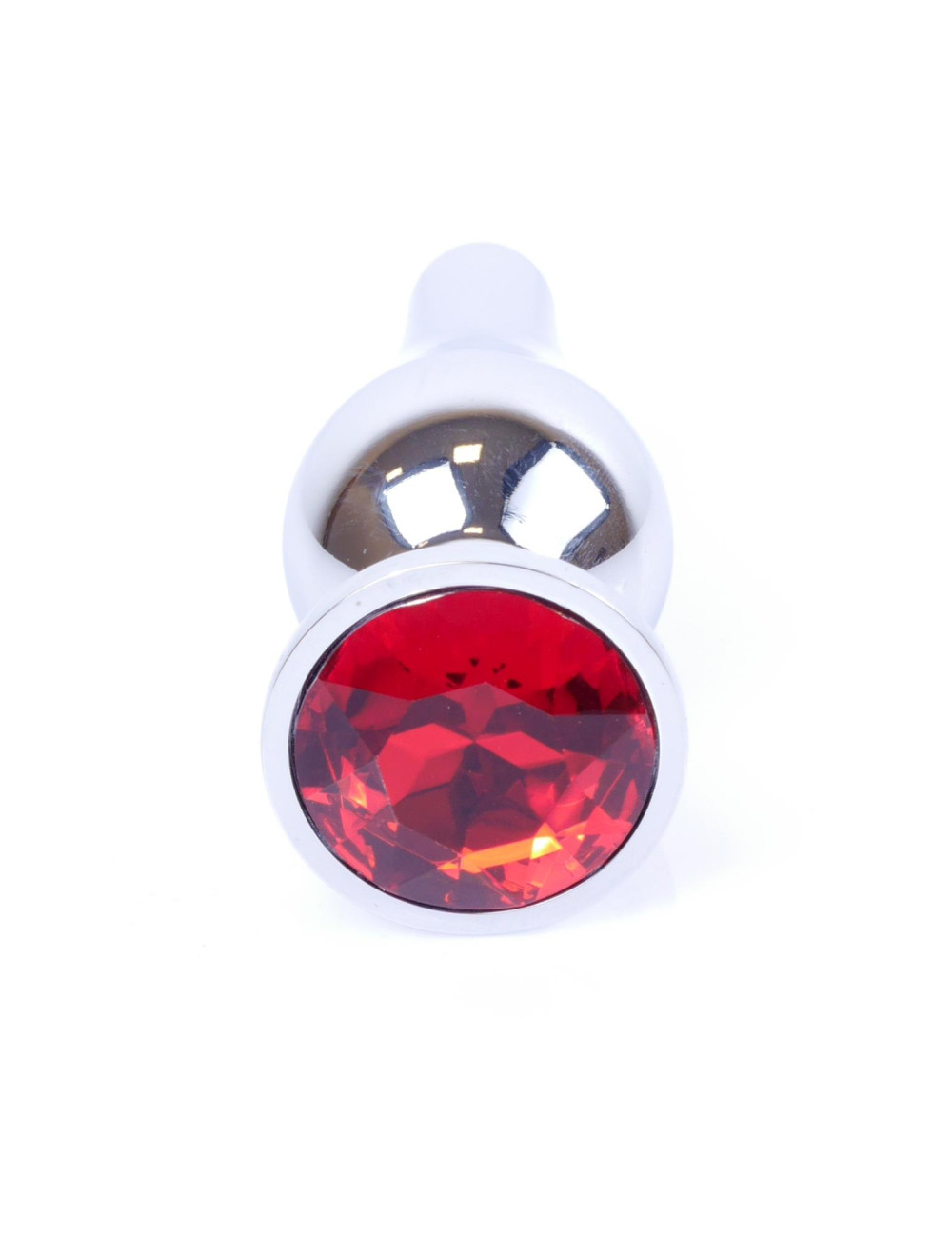 Plug-Jewellery Silver BUTT PLUG- Red