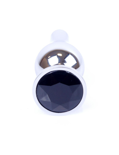 Plug-Jewellery Silver BUTT PLUG- Black