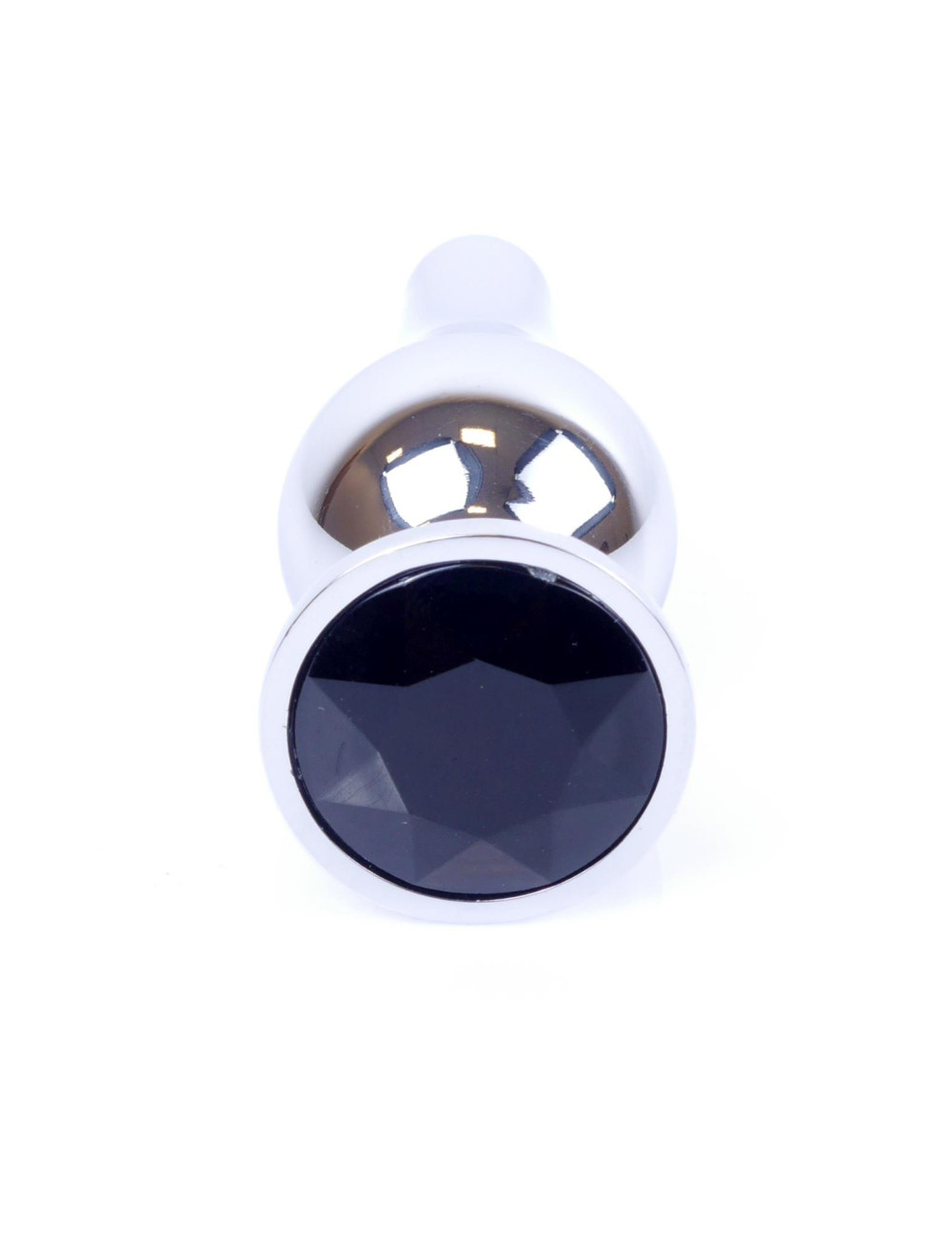 Plug-Jewellery Silver BUTT PLUG- Black