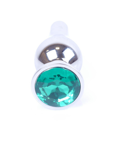 Plug-Jewellery Silver BUTT PLUG- Green