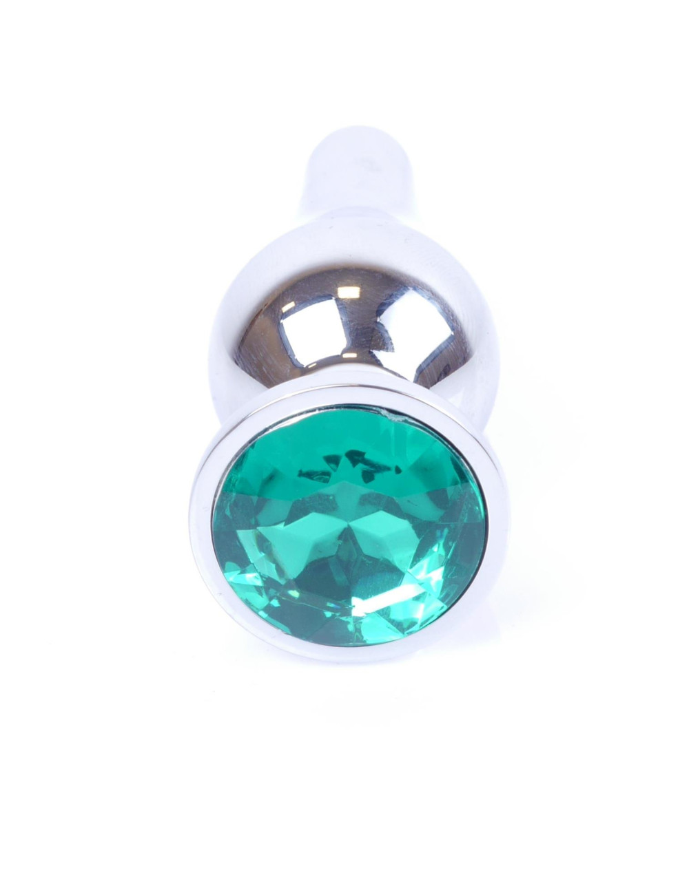 Plug-Jewellery Silver BUTT PLUG- Green