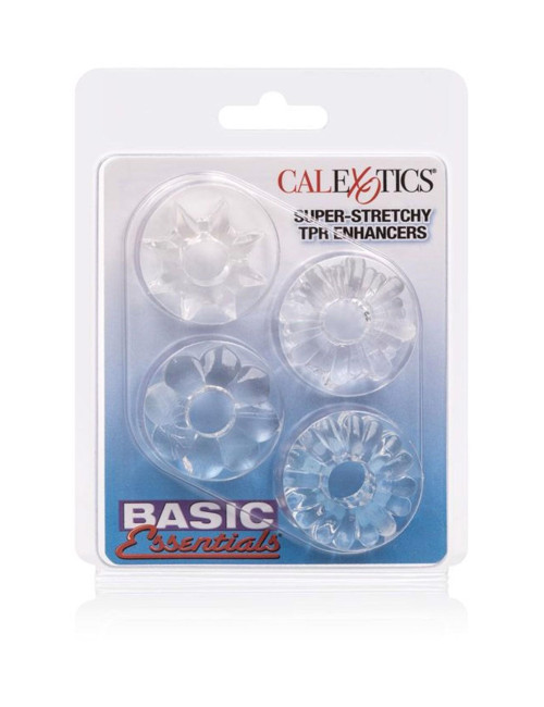 Zestaw 4 przezroczystych gadżetów Calexotics Basic Essentials