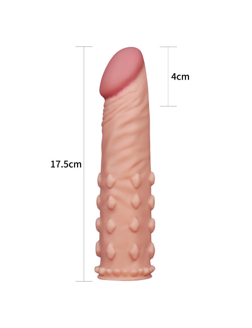Nakładka na penis Lovetoy Add 2 Pleasure X Tender w kolorze cielistym