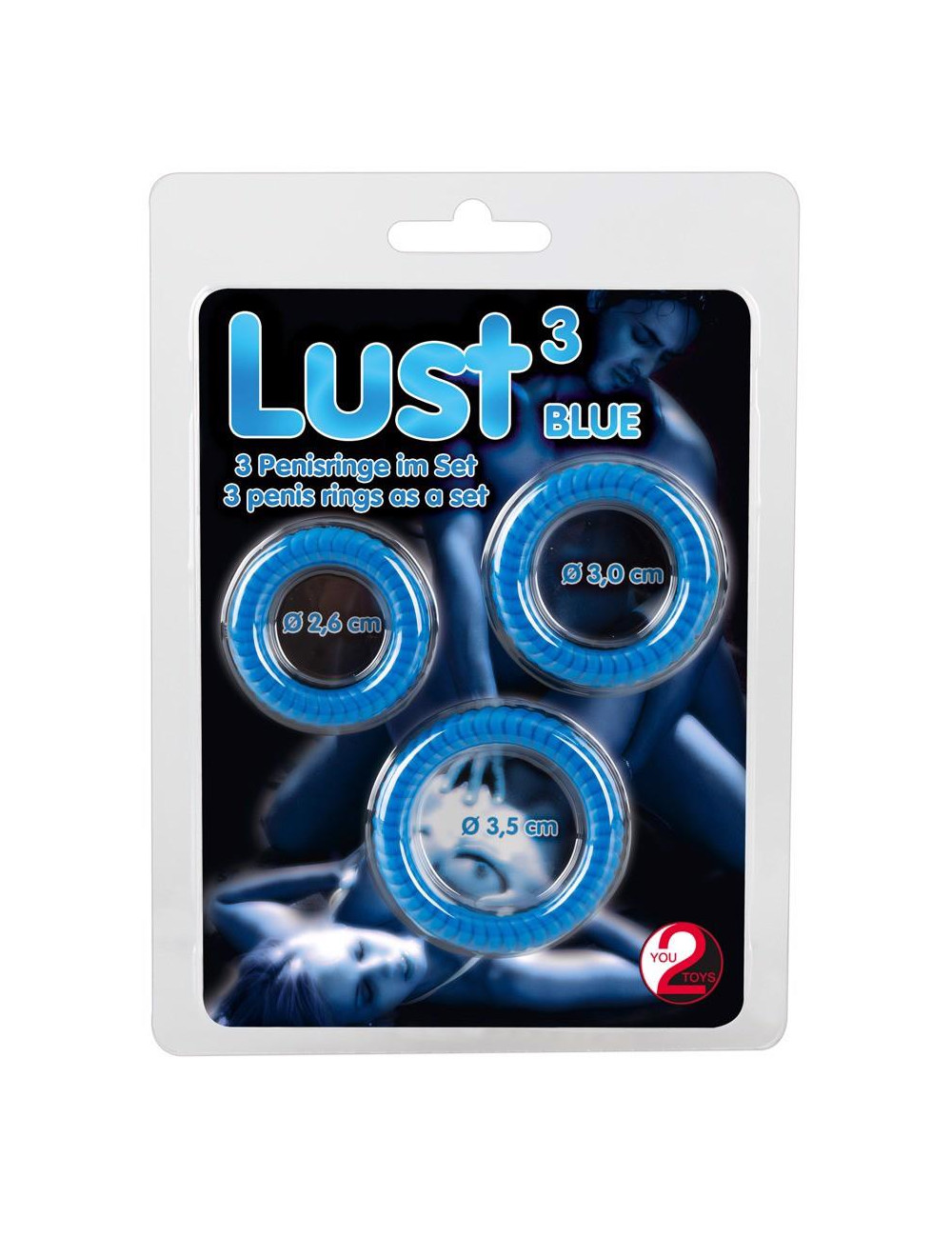Lust 3 Cock Rings blue