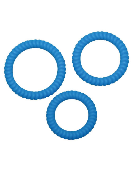 Lust 3 Cock Rings blue