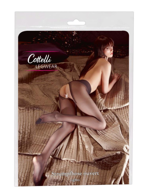 Cottelli Legwear Czarne Rajstopy Bez Kroku Rozmiar 4
