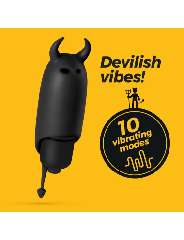 CRUSHIOUS O-PET DEVIL WITH 10 VIBRATION BULLET BLACK