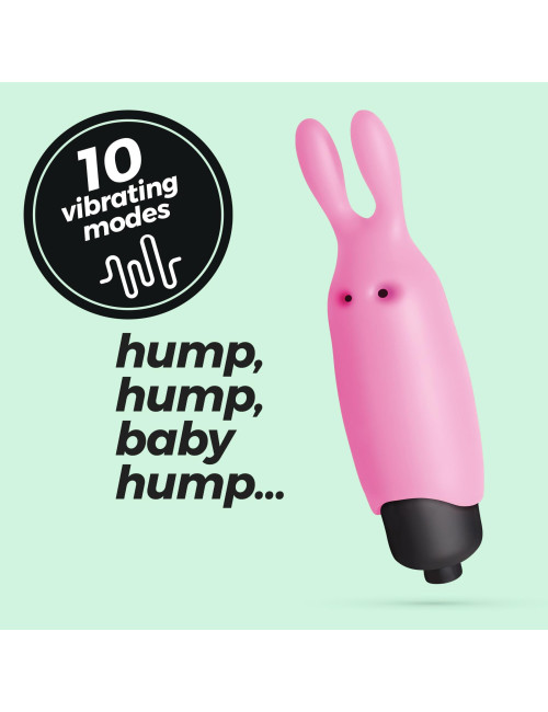Crushious O-Pet Rabbit Mini Wibrator - 10 Trybów, Silikon Bezpieczny, Pastel Pink, Wodoodporny