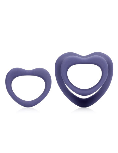 Heart Cockring Set - Violet Storm