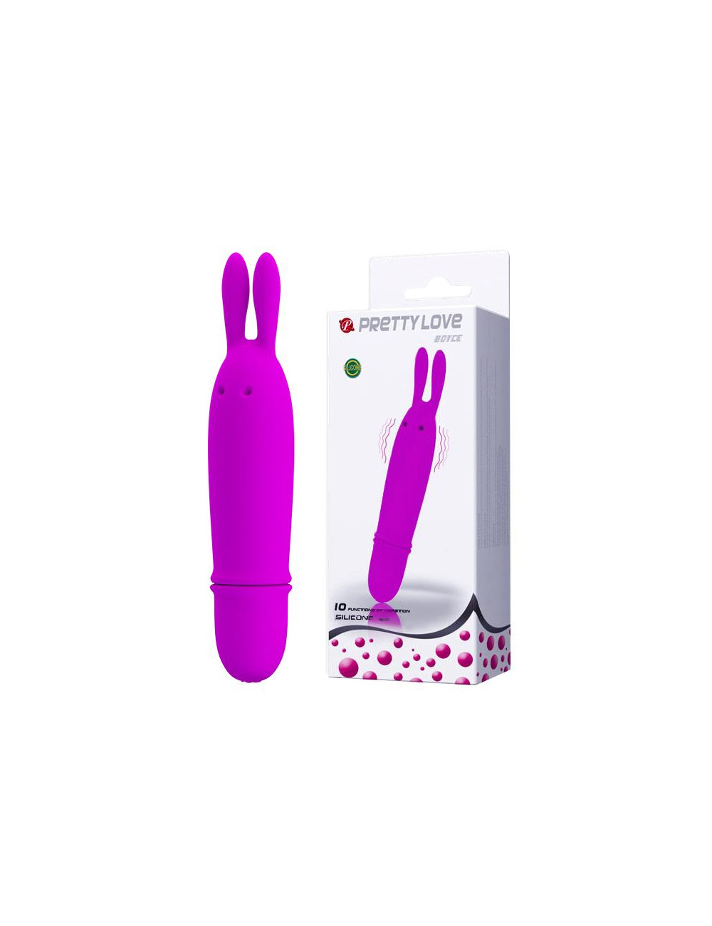 PRETTY LOVE BOYCE Mini Wibrator silikonowy 10 funkcji – króliczek, wodoodporny, zabawki