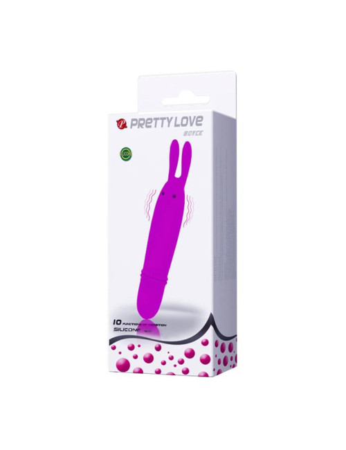 PRETTY LOVE BOYCE Mini Wibrator silikonowy 10 funkcji – króliczek, wodoodporny, zabawki