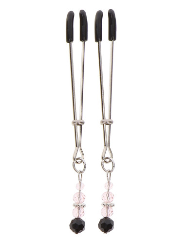 Tweezers With Beads Silver