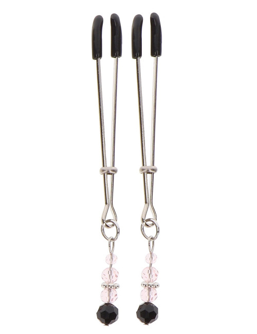 Tweezers With Beads Silver