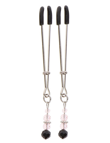 Tweezers With Beads Silver