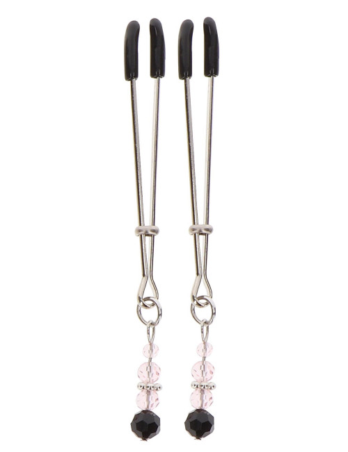 Tweezers With Beads Silver