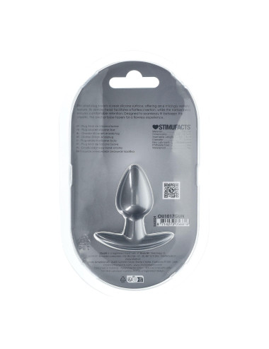 Smooth Silicone Anal Plug - Small - 2.6 / 6,5 cm - Gunmetal