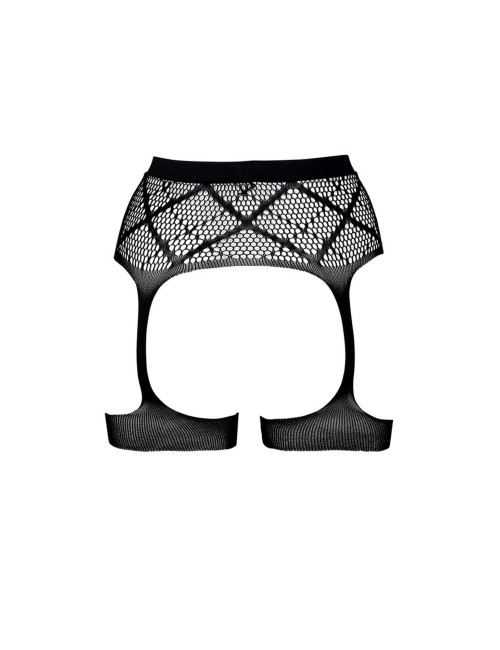 Striped, Fishnet Garterbelt - One Size