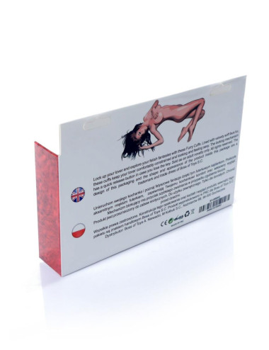 Kajdanki Fetish B - Series- Furry Cuffs Red