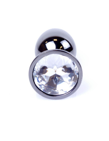 Plug-Jewellery Dark Silver PLUG- Clear