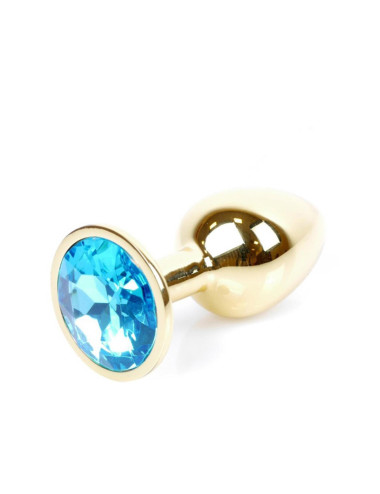 Plug-Jewellery Gold PLUG- Light Blue