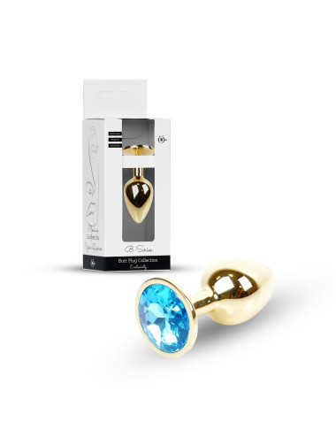 Plug-Jewellery Gold PLUG- Light Blue
