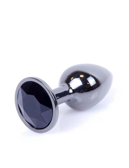 B - Series HeavyFun Plug analny ze stali nierdzewnej Dark Silver