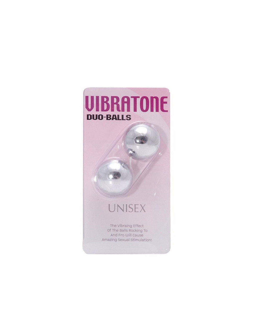 VIBRATONE DUO BALLS SILVER BLISTERCARD