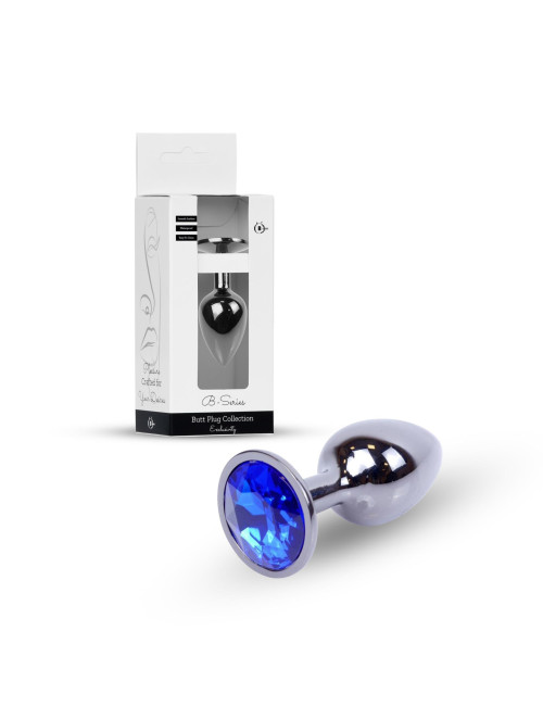 B - Series Dark Silver Plug-Jewellery - Dark Blue