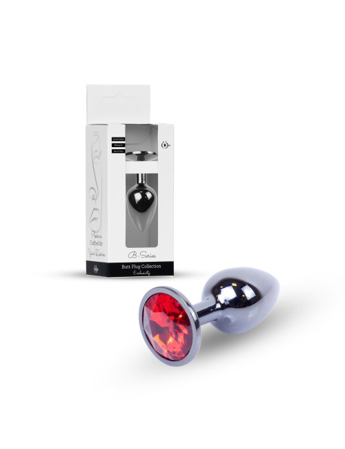 Plug-Jewellery Dark Silver PLUG- Red