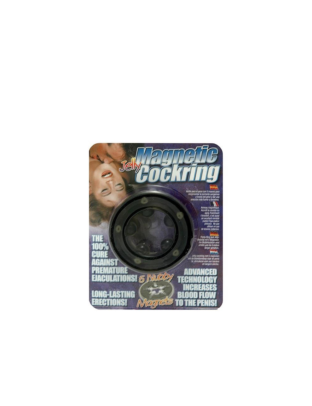 Magnetyczny pierścień erekcyjny Seven Creations Cock Ring - Smoke
