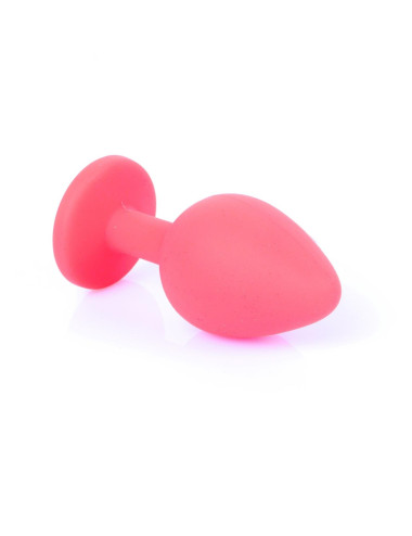 Plug-Jewellery Red Silicon PLUG Medium- Blue Diamond
