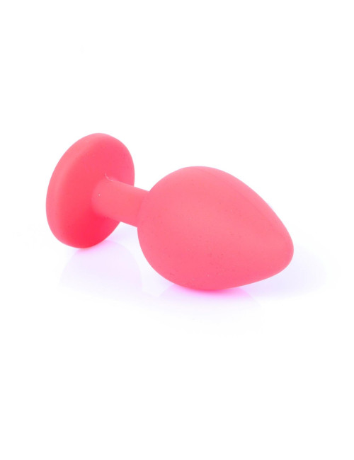 Plug-Jewellery Red Silicon PLUG Medium- Blue Diamond