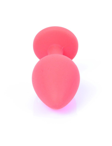 Plug-Jewellery Red Silicon PLUG Medium- Blue Diamond