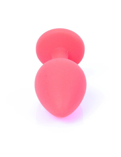 Plug-Jewellery Red Silicon PLUG Medium- Blue Diamond