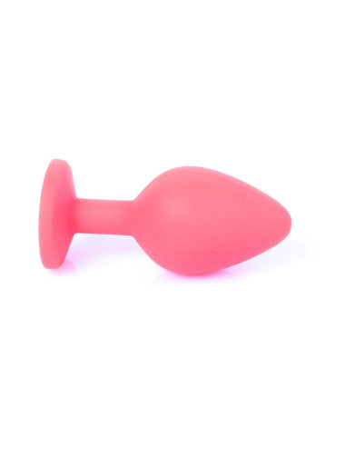 Plug-Jewellery Red Silicon PLUG Medium- Blue Diamond