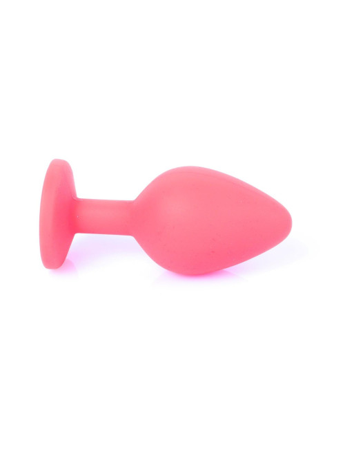 Plug-Jewellery Red Silicon PLUG Medium- Blue Diamond