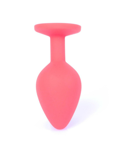 Plug-Jewellery Red Silicon PLUG Medium- Blue Diamond