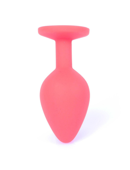 Plug-Jewellery Red Silicon PLUG Medium- Blue Diamond